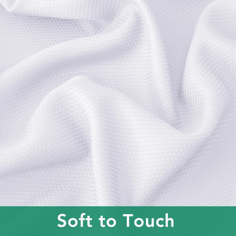 Biscaynebay Textured Fabric Tablecloth 60x84 Inches Rectangular, White Water Resistant Tablecloths for Dining, Kitchen, Wedding and Parties etc. Machine Washable - Image 5